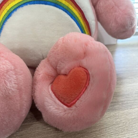Care Bears Cheer Bear Plush Rainbow Jumbo 25 Inch 2002 Pink Cuddly Toy Pride - Picture 3 of 11